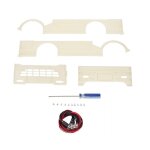 Armure de voiture pour wpl d12 1 / 10 rc, kits de dcoration avec pices de lumire led
