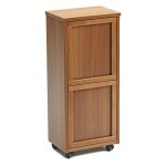 Arredamenti italia 872 madera 2 poubelle tri slectif htre massif cerise 36 x 84 x 26 cm