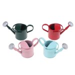 Arrosoir en m�tal 1 / 12, d�coration miniature de jardin pour enfants, poup�es, accessoires meubles miniatures ...