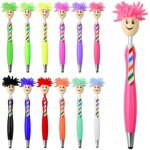 Asfasfq - 12 pices stylo fantaisie enfant, rigolo a bille, kawaii et anti stress pour l'cole, le bureau, ...