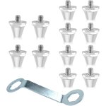 Asfasfq - 12pcs crampons de rechange football en alliage d'aluminium mixte cales de rechange pour chaussures ...