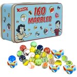 Asfasfq - lot de 160 billes assorties dans une bote en mtal 3 tailles assorties - design amusant et ...