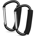 Asfasfq - lot de 2 grands mousquetons de verrouillage pour poussette en aluminium robuste super durable ...
