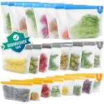 Asfasfq - lot de 24 sac congelation reutilisable et stand up, sac congelation en silicone sans bpa, sacs ...