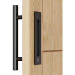 Asfasfq - 24cm matériel de poignée de porte de grange coulissant, avec poignée de doigt de chasse d'eau, ... Asfasfq - 24cm matériel de poignée de porte de grange coulissant, avec poignée de doigt de chasse d'eau, ...