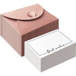 Asfasfq - lot de 25 petites enveloppes avec 25 feuilles de papier vierge, bons a remplir soi - mme, ...
