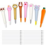 Asfasfq - lot de 26 stylos  encre gel squishy mignon dessin anim - stylo  bille  encre noire - stylo ...