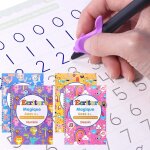Asfasfq - 4 grand cahier calligraphie enfant magique francais rutilisables groove calligraphy apprendre ...