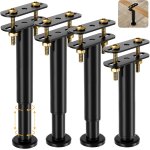 Asfasfq - lot de 4 pieds de support de lit rglables en hauteur, adapts aux cadres de lit 18 - 32cm, ...