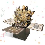 Asfasfq - anniversaire pop up 3d carte, cartes de voeux d'anniversaire avec enveloppe, carte de voeux ...