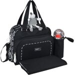Asfasfq - baby on board - sac a langer - sac bb avec matelas a langer - porte biberon isotherme - attache ...