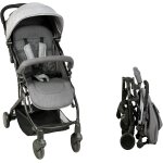 Asfasfq - bambisol poussette canne compacte yuko ds la naissance, pliage 1 main, garde - corps, tissu ...