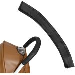 Asfasfq - bb protge - mains pour poussettes cuir pu noir 55x12cm, housse universelle pour poigne ...