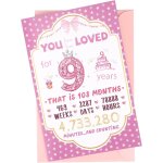 Asfasfq - carte d'anniversaire 9 ans avec enveloppe pour fille, magnifique carte cadeau d'anniversaire ... Asfasfq - carte d'anniversaire 9 ans avec enveloppe pour fille, magnifique carte cadeau d'anniversaire ...