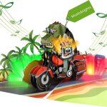 Asfasfq - carte d'anniversaire musicale pour hommes / garons, carte d'anniversaire pop - up 3d amusante ...