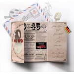 Asfasfq - carte d'anniversaire a rabat, belle feuillure de fentre, 20 x 20 cm, avec enveloppe assortie, ...