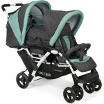 Asfasfq - chic 4 baby - poussette double avec sac de transport et protection contre la pluie, poussette ...