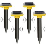 Asfasfq - cooday rpulsif solaire pour taupes (4 packs), rpulsif pour les taupes, rpulsif taupe, anti ...