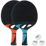 Asfasfq - cornilleau - pack de 2x raquettes de ping - pong d'extrieur ultra rsistante - tacteo pack ...