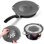 Asfasfq - couvercle anti - dbordement en silicone, couvercle anti eclaboussure silicone 29cm, anti - ...