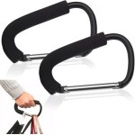 Asfasfq - demarsen 2 pices crochet poussette, noir universelles crochets pour bb, alliage d'aluminium ...