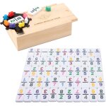 Asfasfq - engelhart - 250126 - domino mexicain train - nombres - double 9, petit modele premium - jeu ...