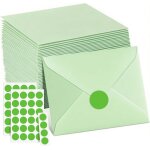 Asfasfq - enveloppes en papier verte petite enveloppe lot de 50 13, 5 * 18, 5cm 110 g / m sans fentre ...