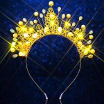 Asfasfq - evlry bandeau de perles led avec strass brillants - couronne de princesse lumineuse pour mariage, ... Asfasfq - evlry bandeau de perles led avec strass brillants - couronne de princesse lumineuse pour mariage, ...
