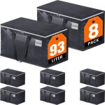 Asfasfq - fabspace lot de 8 cartons de déménagement gris 93 l Asfasfq - fabspace lot de 8 cartons de déménagement gris 93 l