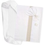 Asfasfq - filet - set de draps pour landau blanc et taupe, compos de 1 drap infrieur avec angles, 1 ...