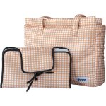Asfasfq - glynpse sac a langer portable pour bb avec design vichy et compartiments intrieurs marron ...