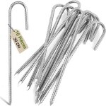 Asfasfq - graxury 30cm piquets d'ancrage résistants en acier galvanisé antirouille avec crochets en j ... Asfasfq - graxury 30cm piquets d'ancrage résistants en acier galvanisé antirouille avec crochets en j ...