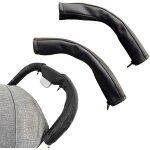 Asfasfq - gxgm 2 pices bb protge - mains pour poussettes cuir pu noir, accessoires de poussette pour ...