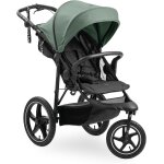 Asfasfq - hauck runner 3 jungle green ¿ poussette 3 roues bb avec grandes roues air, suspension, frein ...