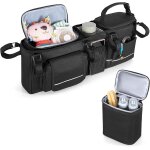 Asfasfq - hodrant organisateur de poussette double suspendu, compatible avec baby jogger city mini gt2 ...