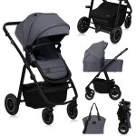 Asfasfq - lionelo amber plus - poussette 2 - en - 1 0 a 4 ans jusqu' 22 kg avec baignoire, dossier rglable, ...