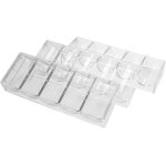 Asfasfq - lobamop lot de 10 supports de jetons de poker en acrylique pour 100 jetons (couvercle)