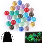 Asfasfq - longzyu 30 pices billes en verre phosphorescentes 16 mm bille lumineuse enfant billes colores ...