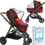Asfasfq - moustiquaire pour bb pour poussette - design extra spacieux avec double fermeture eclair ...