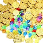 Asfasfq - nctncx 100 pices pices d'or pirates, trsor pirate, enfants jouets le trsor de chasse, pour ...