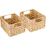 Asfasfq - panier de rangement, panier tress en jacinthe d'eau jonc de mer set de 2 pices taille s 22 ...