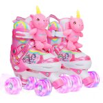 Asfasfq - patins à roulettes enfant poupée licorne roller quad ajustable avec 4 roues lumineuses taille ... Asfasfq - patins à roulettes enfant poupée licorne roller quad ajustable avec 4 roues lumineuses taille ...