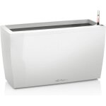 Asfasfq - pot de fleurs d'interieur ¿ premium cararo ¿ rserve d'eau intgre ¿ coloris blanc ¿ 75 ...