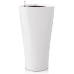 Asfasfq - pot de fleurs d'interieur ¿ premium delta ¿ rserve d'eau intgre ¿ coloris blanc ¿ 30 ...