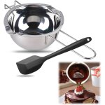 Asfasfq - rakiuty bol de bain d'eau en acier inoxydable 304, bol de fusion 400 ml, bain - marie en acier ...