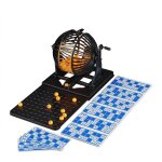 Asfasfq - relaxdays bingo, boulier, 90 boules, 72 cartes, plateau coulissant, pour grands et petits, ...