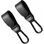 Asfasfq - ryaupy 2 pices crochets poussette, crochet pour chariot en aluminium style cuir clips mousquetons ...