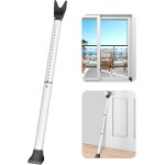 Asfasfq - securite porte d'entre, blanc barre de securite porte entree, bloque porte coulissante, poignee ...