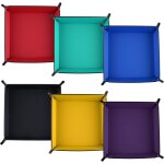 Asfasfq - siquk 6 pices plateau a ds en cuir pu plateau a rouler pour porte pliantes pour les jeux ...