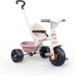 Asfasfq - smoby - tricycle be fun rose - canne parentale rglable jusqu' 95 cms et amovible - ceinture ...